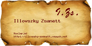 Illovszky Zsanett névjegykártya